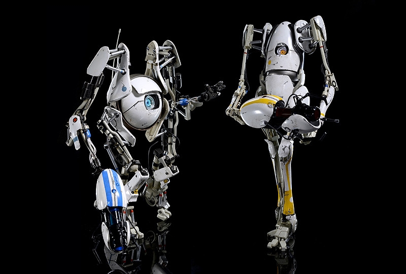 美品 3A x VALVe Portal2 Atlas/P-Body フィギュア-